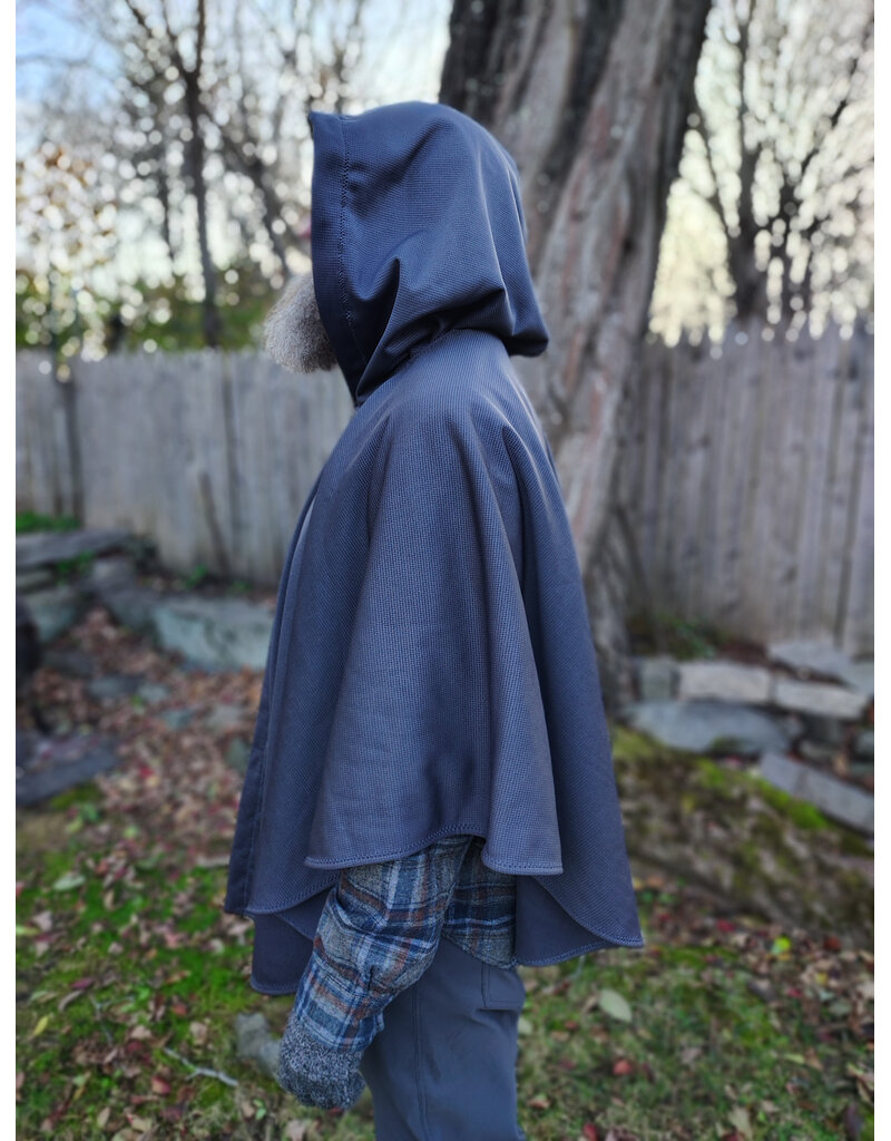 Cloakmakers.com 5881-Grey Fleece Water Resistant Cloak w/ Silver Tone Clasp