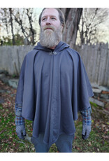 Cloakmakers.com 5881-Grey Fleece Water Resistant Cloak w/ Silver Tone Clasp