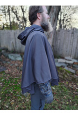 Cloakmakers.com 5881-Grey Fleece Water Resistant Cloak w/ Silver Tone Clasp