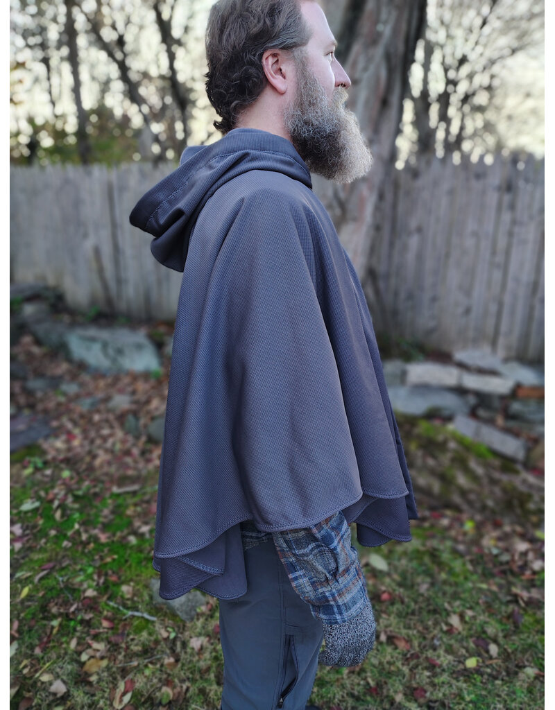 Cloakmakers.com 5881-Grey Fleece Water Resistant Cloak w/ Silver Tone Clasp