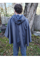 Cloakmakers.com 5881-Grey Fleece Water Resistant Cloak w/ Silver Tone Clasp