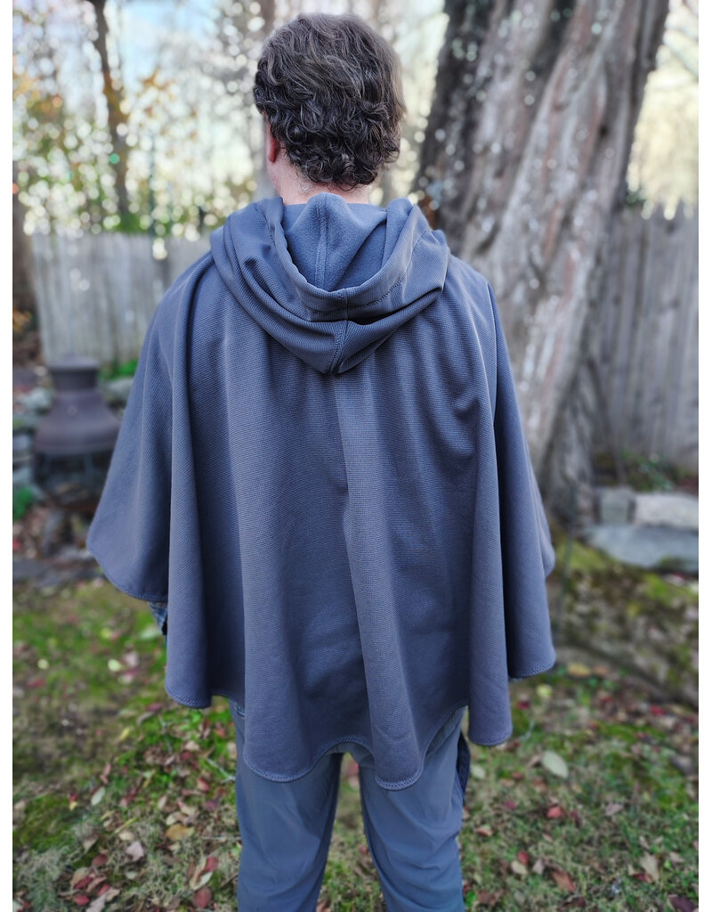 Cloakmakers.com 5881-Grey Fleece Water Resistant Cloak w/ Silver Tone Clasp