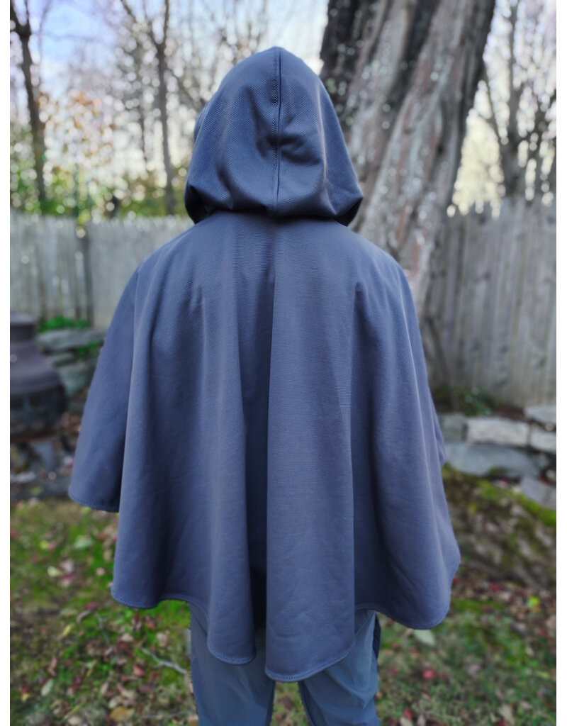 Cloakmakers.com 5881-Grey Fleece Water Resistant Cloak w/ Silver Tone Clasp