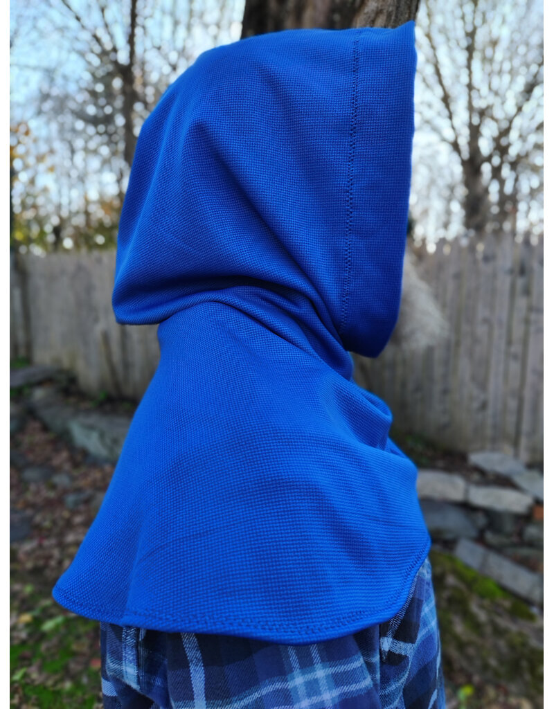 Cloakmakers.com H549-Washable Rain Resistant Blue Hooded Cowl