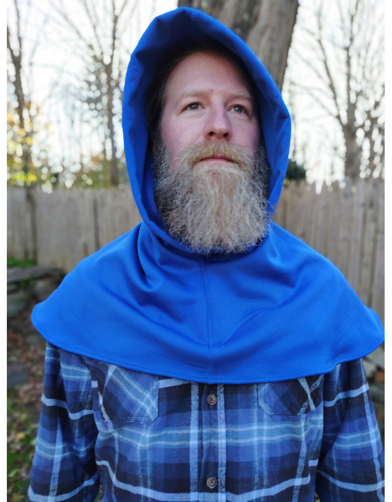 Cloakmakers.com H549-Washable Rain Resistant Blue Hooded Cowl