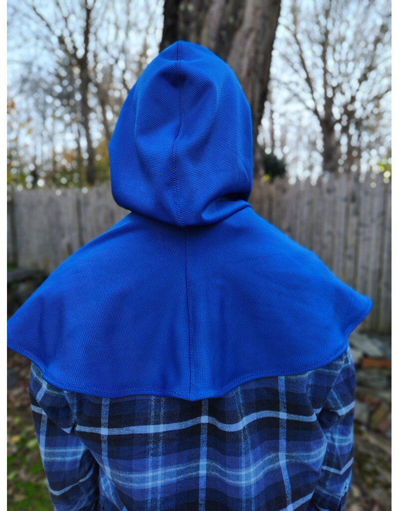 Cloakmakers.com H549-Washable Rain Resistant Blue Hooded Cowl