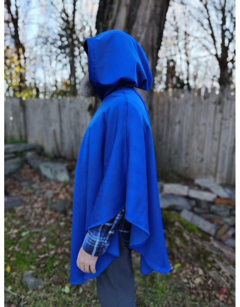 Cloakmakers.com 5882-Washable Blue Fleece Cloak w/ Rain Resistance