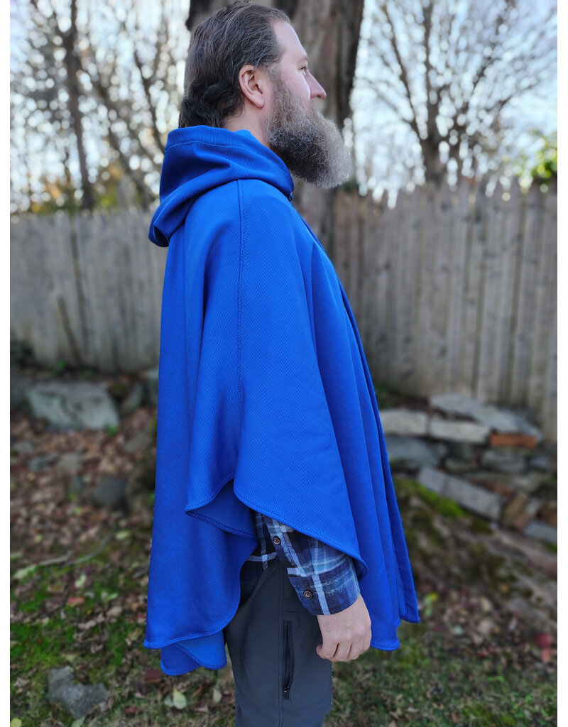 Cloakmakers.com 5882-Washable Blue Fleece Cloak w/ Rain Resistance