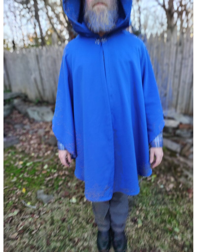 Cloakmakers.com 5882-Washable Blue Fleece Cloak w/ Rain Resistance