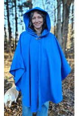 Cloakmakers.com 5884-Washable Blue Fleece Cloak w/ Rain Resistance