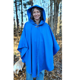 Cloakmakers.com 5884-Washable Blue Fleece Cloak w/ Rain Resistance