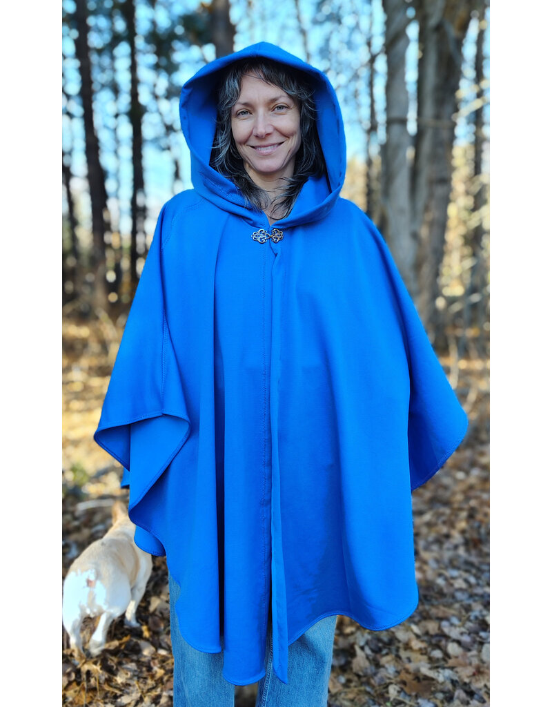 Cloakmakers.com 5884-Washable Blue Fleece Cloak w/ Rain Resistance