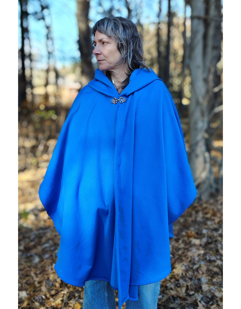 Cloakmakers.com 5884-Washable Blue Fleece Cloak w/ Rain Resistance