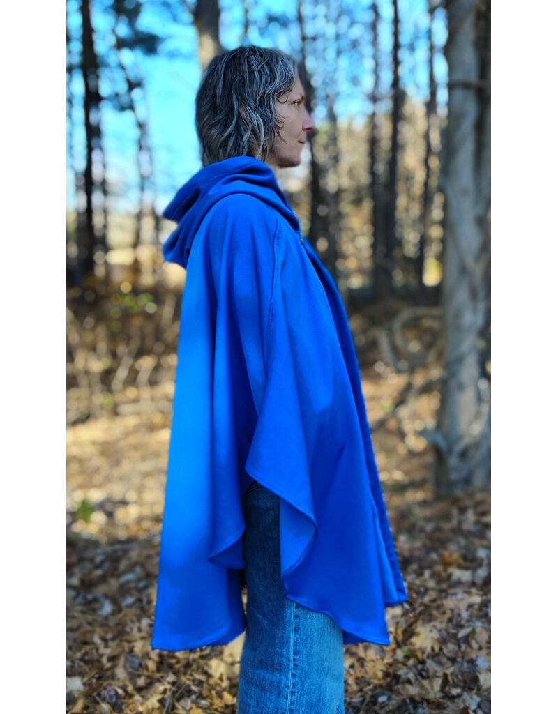 Cloakmakers.com 5884-Washable Blue Fleece Cloak w/ Rain Resistance