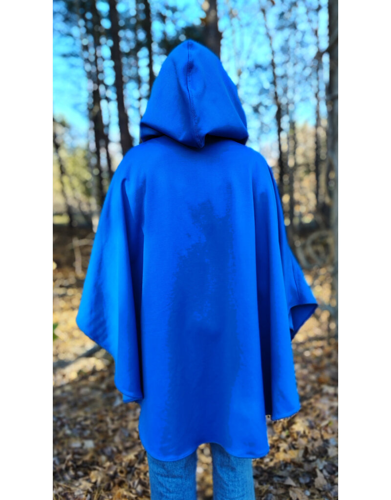 Cloakmakers.com 5884-Washable Blue Fleece Cloak w/ Rain Resistance