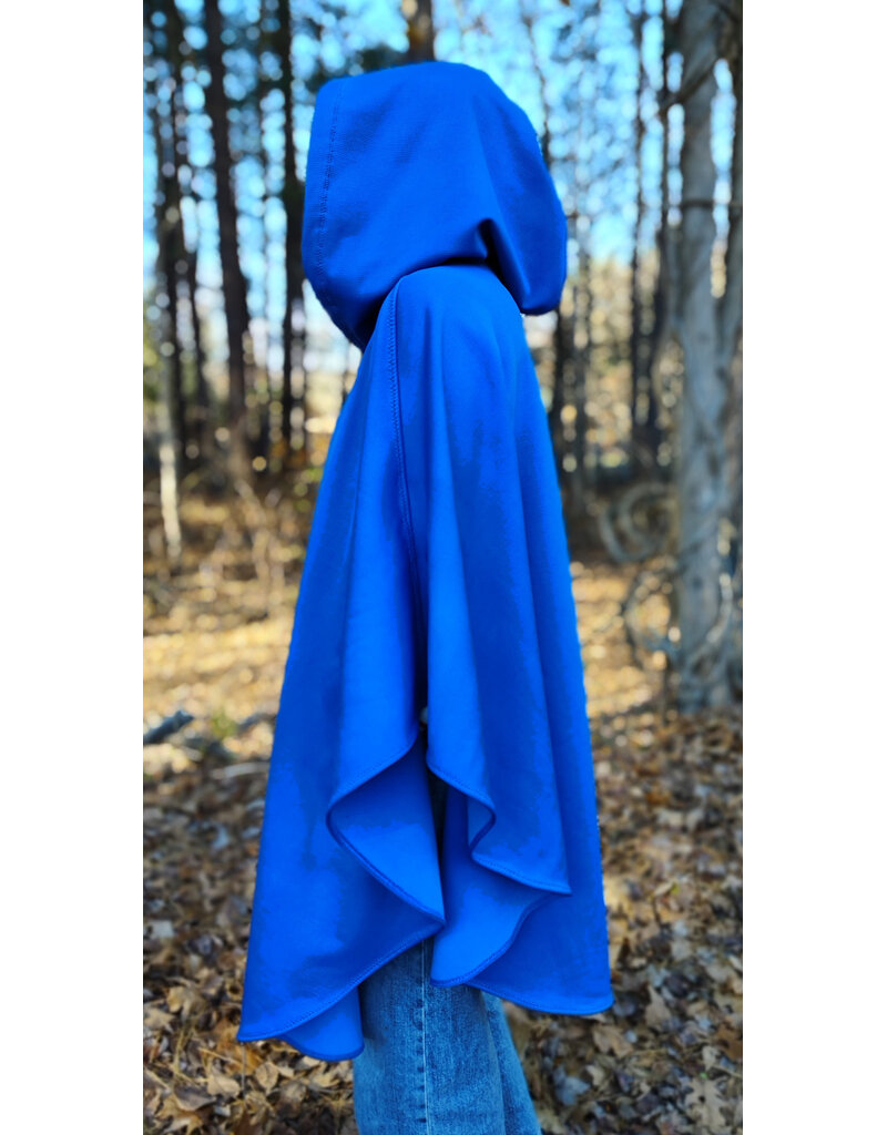 Cloakmakers.com 5884-Washable Blue Fleece Cloak w/ Rain Resistance