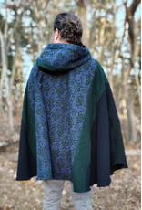 Cloakmakers.com 5888-Washable Multi-Color Wool Blend Cloak w/ Celtic Snakes Clasp