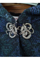 Cloakmakers.com 5888-Washable Multi-Color Wool Blend Cloak w/ Celtic Snakes Clasp