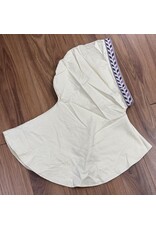 Cloakmakers.com H398 - Creamy White Hooded Cowl for Rain W/Leafy Vine Trim