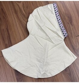 Cloakmakers.com H398 - Creamy White Hooded Cowl for Rain W/Leafy Vine Trim