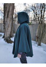 Cloakmakers.com 5904-Washable Green Fleece Ruana Cloak w/ Antiqued Bronze Tone Clasp