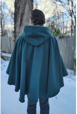 Cloakmakers.com 5904-Washable Green Fleece Ruana Cloak w/ Antiqued Bronze Tone Clasp