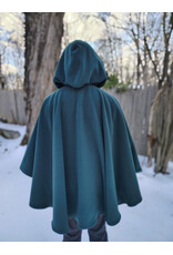 Cloakmakers.com 5904-Washable Green Fleece Ruana Cloak w/ Antiqued Bronze Tone Clasp
