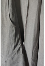 Cloakmakers.com J911-Washable Black Woven Wool Hooded Vest w/ Black Velvet Hood Lining & Four Pockets