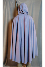 Cloakmakers.com 5905-Washable Lavender Wool Cloak w/ Blue Velvet Hood Lining & Gothic Rose Clasp