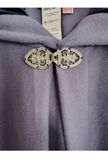 Cloakmakers.com 5905-Washable Lavender Wool Cloak w/ Blue Velvet Hood Lining & Gothic Rose Clasp