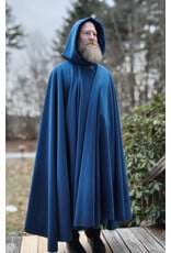 Cloakmakers.com 5907-Washable Blue Windbloc Fleece Cloak w/ Silver Tone Clasp