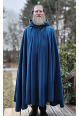 Cloakmakers.com 5907-Washable Blue Windbloc Fleece Cloak w/ Silver Tone Clasp