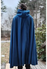Cloakmakers.com 5907-Washable Blue Windbloc Fleece Cloak w/ Silver Tone Clasp