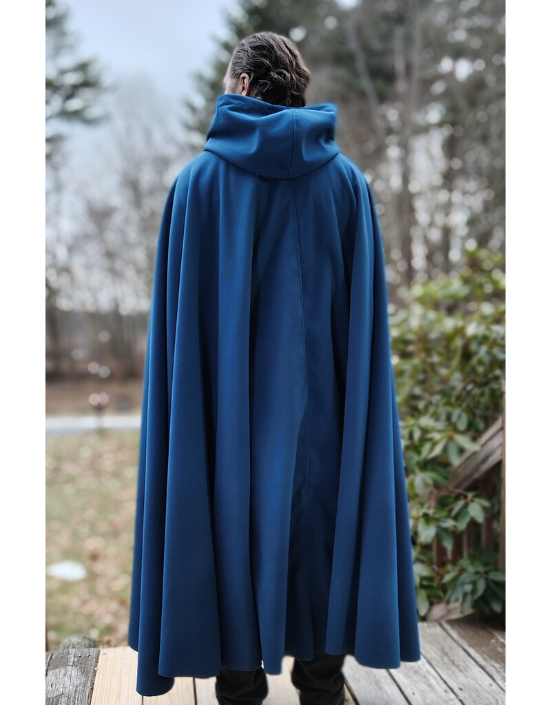 Cloakmakers.com 5907-Washable Blue Windbloc Fleece Cloak w/ Silver Tone Clasp