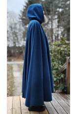 Cloakmakers.com 5907-Washable Blue Windbloc Fleece Cloak w/ Silver Tone Clasp