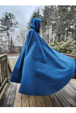 Cloakmakers.com 5907-Washable Blue Windbloc Fleece Cloak w/ Silver Tone Clasp