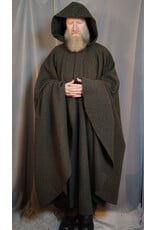 Cloakmakers.com 5910-Washable Green Wool Ranger Cloak w/ Antique Bronze Tone Clasp