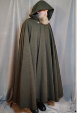Cloakmakers.com 5910-Washable Green Wool Ranger Cloak w/ Antique Bronze Tone Clasp