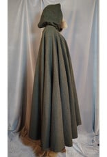 Cloakmakers.com 5910-Washable Green Wool Ranger Cloak w/ Antique Bronze Tone Clasp