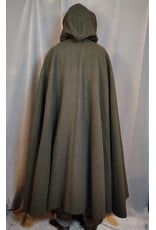 Cloakmakers.com 5910-Washable Green Wool Ranger Cloak w/ Antique Bronze Tone Clasp