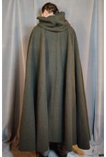 Cloakmakers.com 5910-Washable Green Wool Ranger Cloak w/ Antique Bronze Tone Clasp