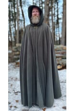 Cloakmakers.com 5911-Washable Sage Green Fleece Cloak w/ Bronze Tone Clasp