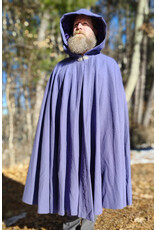 Cloakmakers.com 5914-Washable Lavender Wool Blend Cloak w/ Dark Purple Velvet Hood Lining & Gothic Rose Clasp