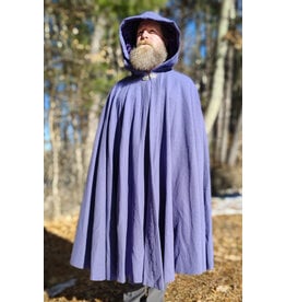 Cloakmakers.com 5914-Washable Lavender Wool Blend Cloak w/ Dark Purple Velvet Hood Lining & Gothic Rose Clasp