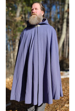 Cloakmakers.com 5914-Washable Lavender Wool Blend Cloak w/ Dark Purple Velvet Hood Lining & Gothic Rose Clasp