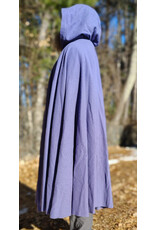 Cloakmakers.com 5914-Washable Lavender Wool Blend Cloak w/ Dark Purple Velvet Hood Lining & Gothic Rose Clasp