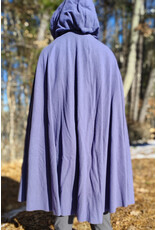 Cloakmakers.com 5914-Washable Lavender Wool Blend Cloak w/ Dark Purple Velvet Hood Lining & Gothic Rose Clasp