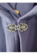 Cloakmakers.com 5914-Washable Lavender Wool Blend Cloak w/ Dark Purple Velvet Hood Lining & Gothic Rose Clasp