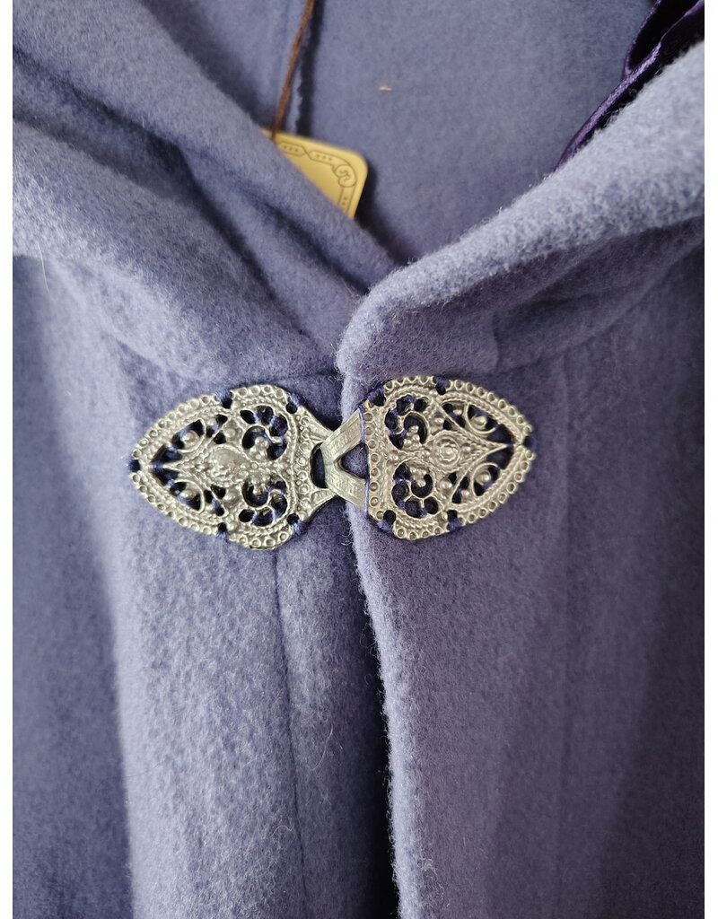 Cloakmakers.com 5914-Washable Lavender Wool Blend Cloak w/ Dark Purple Velvet Hood Lining & Gothic Rose Clasp