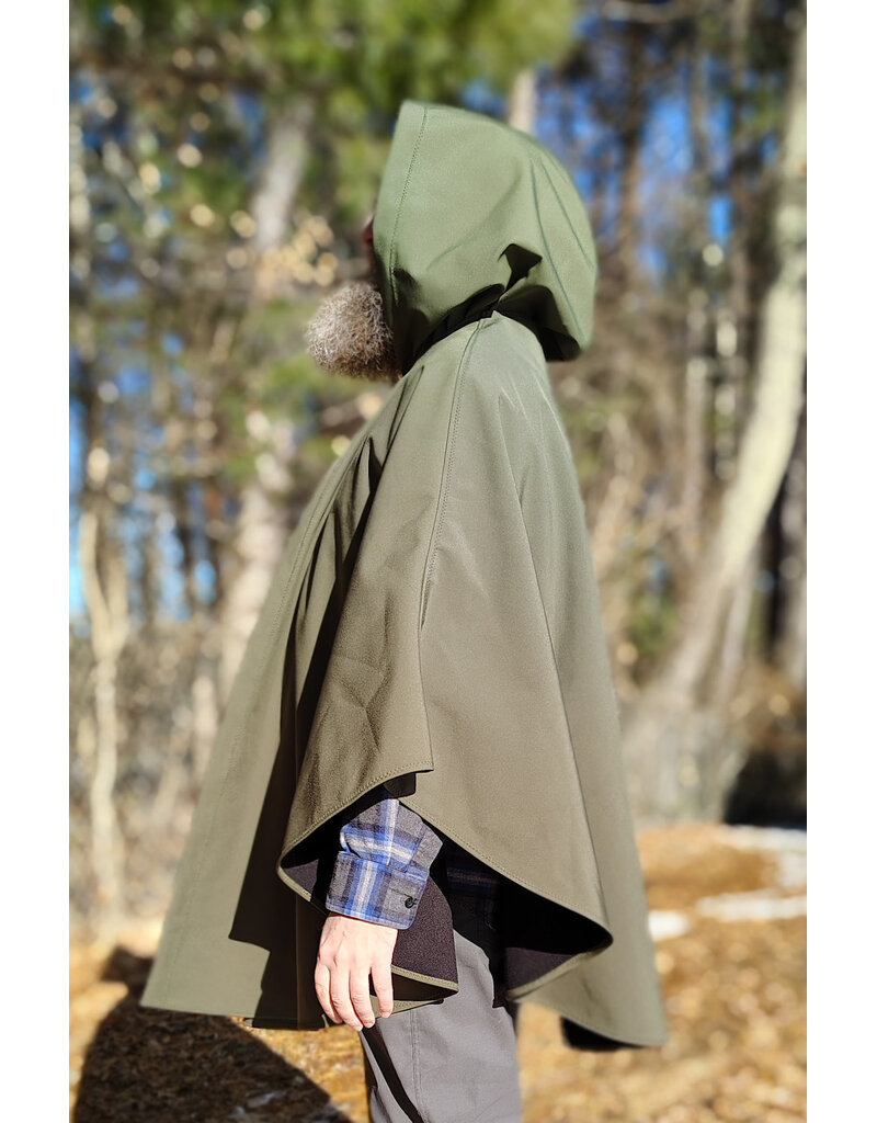 Cloakmakers.com 5915-Washable Sage Green Raincloak w/ Antique Bronze Tone Clasp